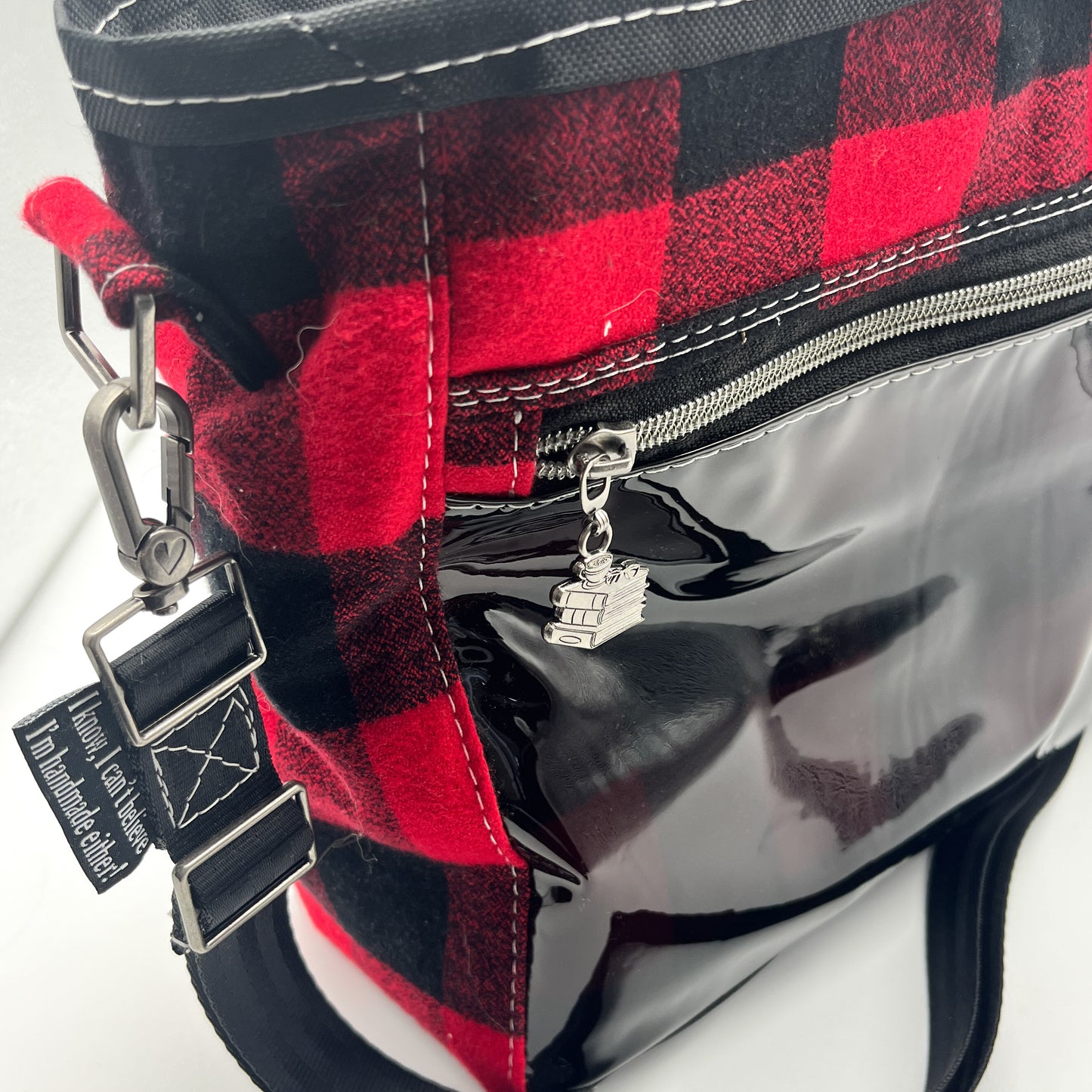 Buffalo Plaid & Black - Park Hopper Bag