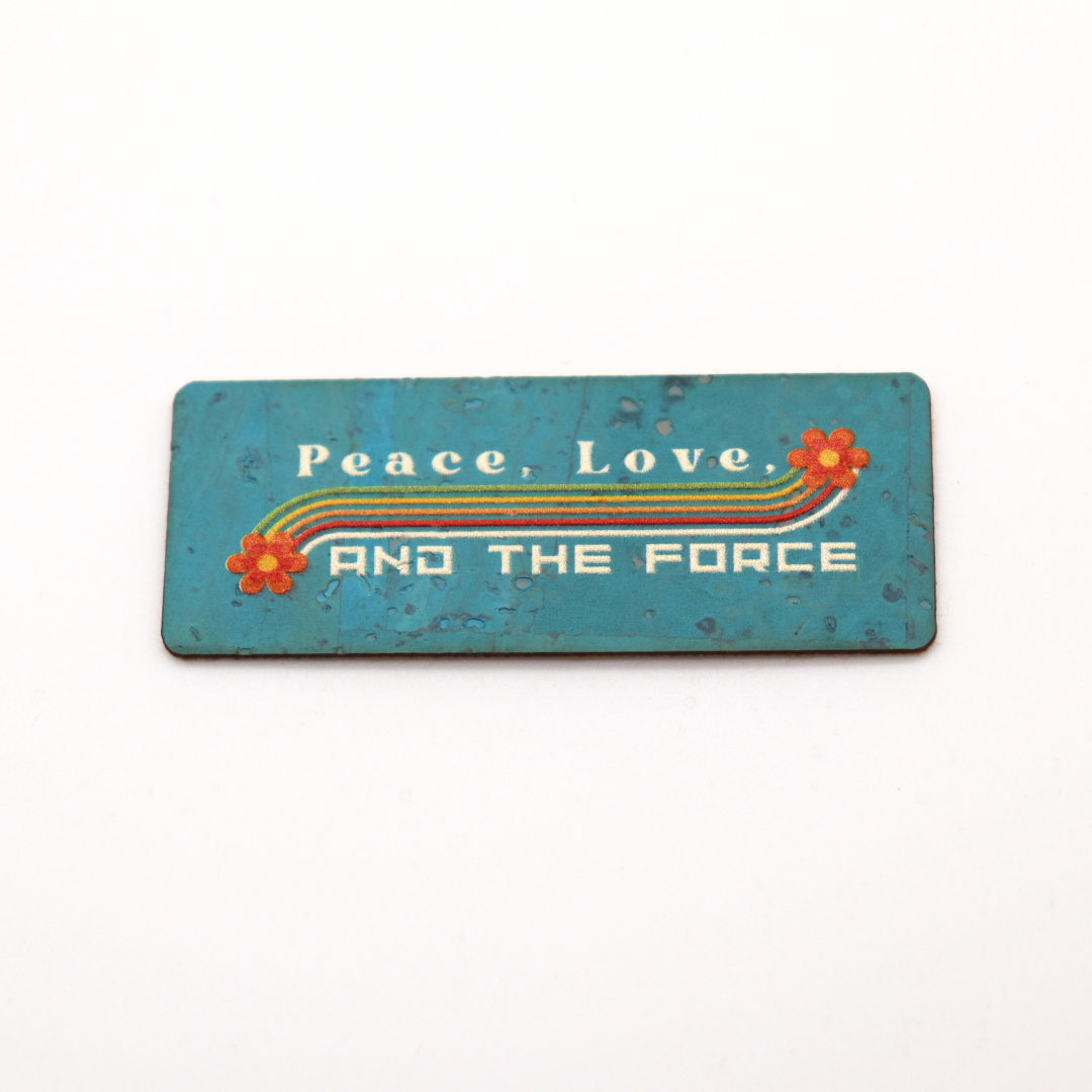 "Peace Love Force" May the 4th Tag Turquoise - Set of 3