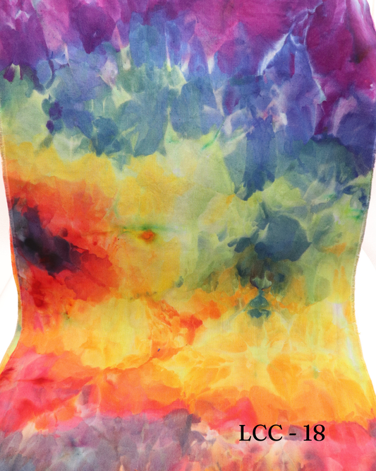 18 - 1/2 yd Linen Cotton Canvas - Smokey Rainbow