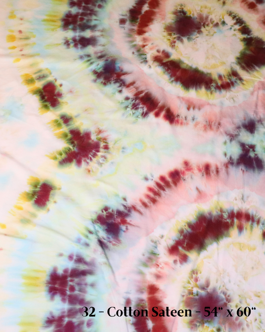 32 - Cotton Sateen 54"x60"  - Large Batch Dye
