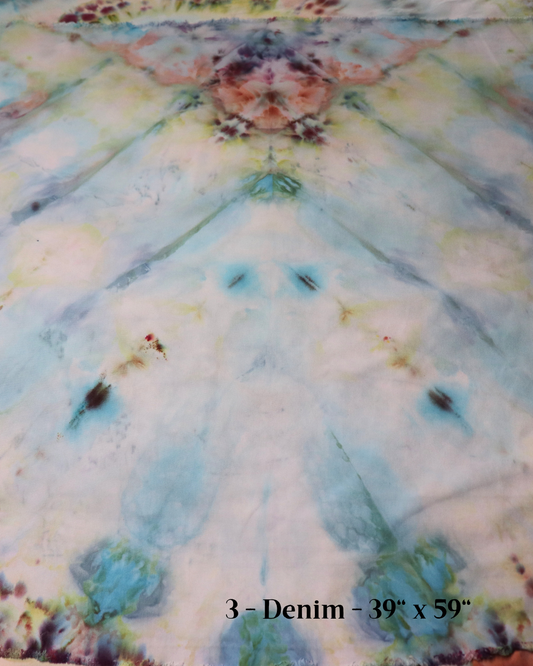 3 - Denim Twill 39" x 59" - Large Batch Dye