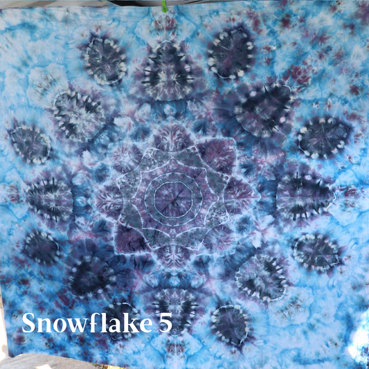 #5 Nutcracker Ice-Dyed Snowflake Tree Skirt Kit (Brushed Cotton)- Pattern Included from Sew a Story