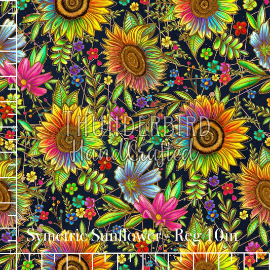 Symmetric Sunflower Reg 10in