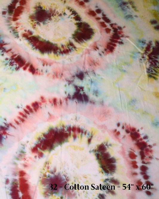 32 - Cotton Sateen 54"x60"  - Large Batch Dye