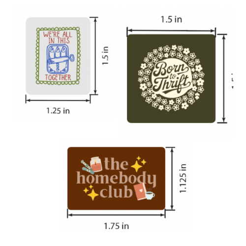 Homebody Club - Cork Tag Set of 3