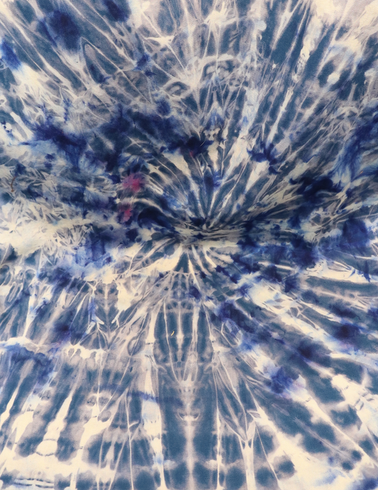 Reverse Dye Cotton Canvas 1 yd - Navy with Royal Blue