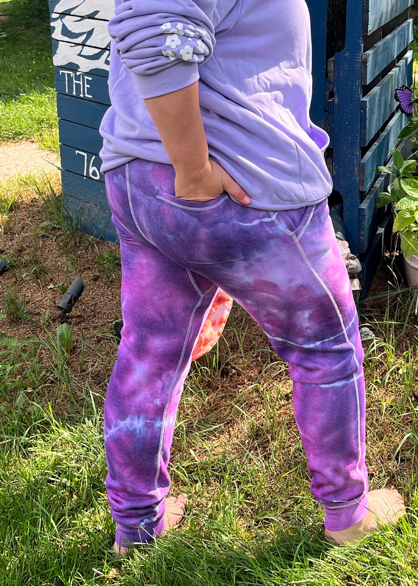 Purple Pants Joggers - Ice Dyed