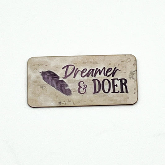 "Dreamer & Doer" Tanzanite Feathers - Cork Tag H&H Collab