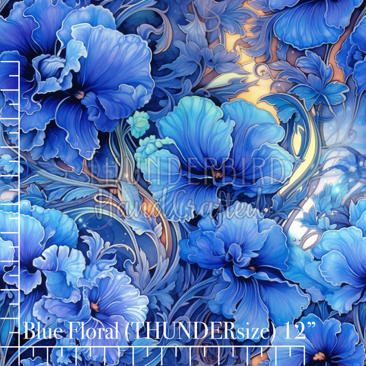 Rainbow Floral Blue