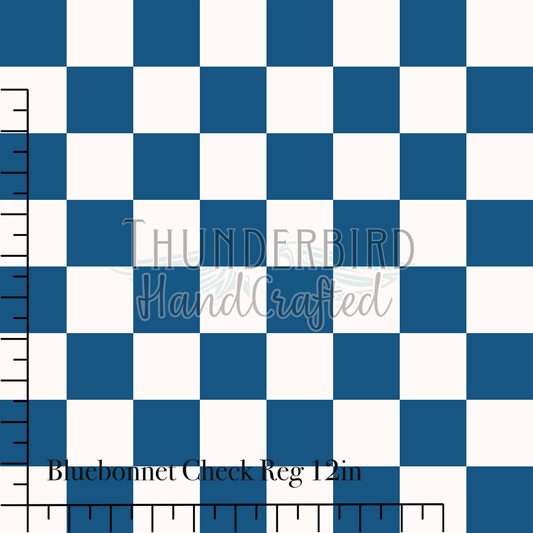 Bluebonnet Check Reg 12in - PREORDER