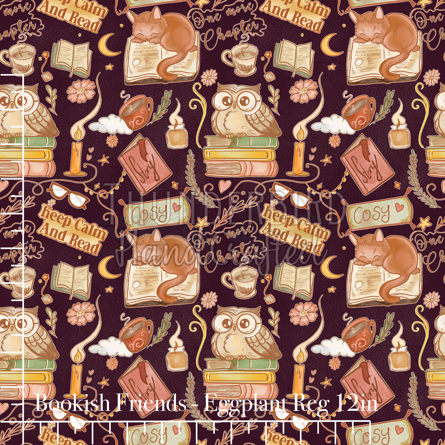 (Apparel Sew March) Bookish Friends Eggplant Reg 12in.- PREORDER