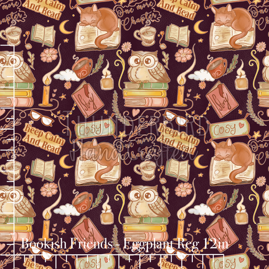 (Apparel Sew March) Bookish Friends Eggplant Reg 12in.- PREORDER