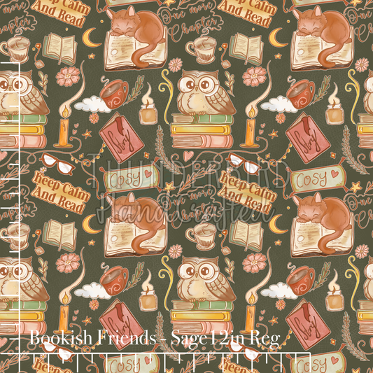 (Apparel Sew March) Bookish Friends Sage Reg 12in.- PREORDER
