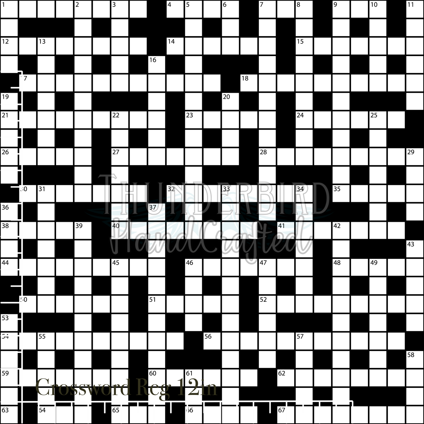 Crossword Reg 12in - RETAIL (Kona)
