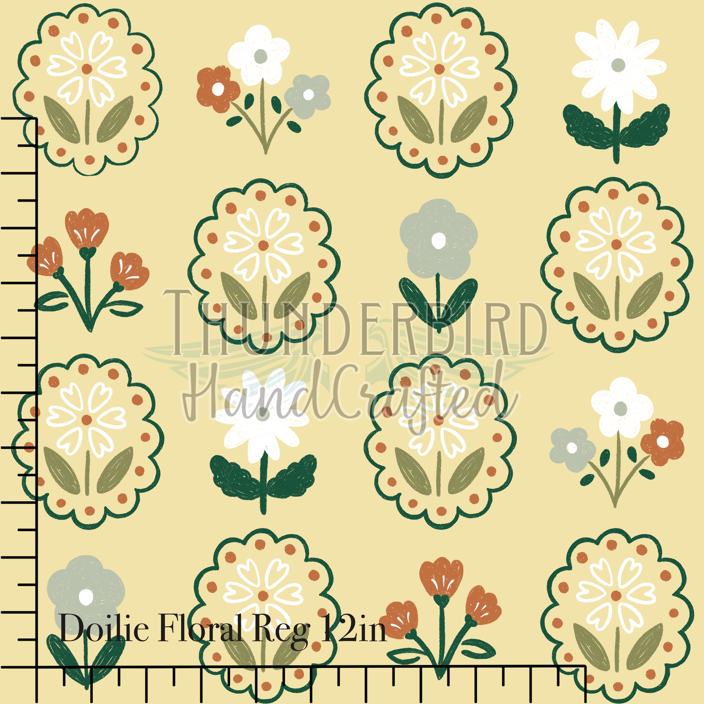 Doilie FloralReg 12in - PREORDER