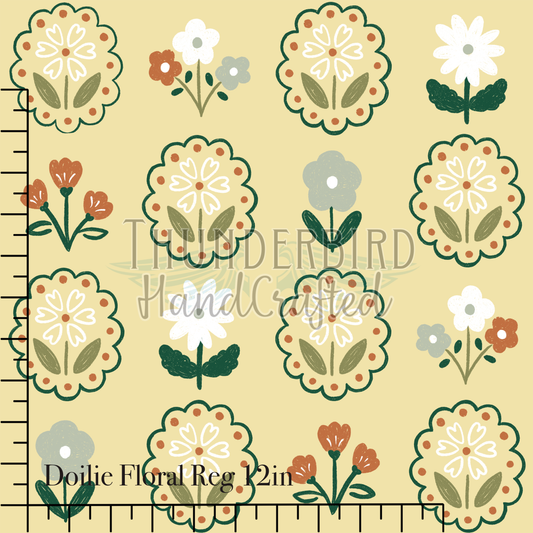 Doilie FloralReg 12in - PREORDER