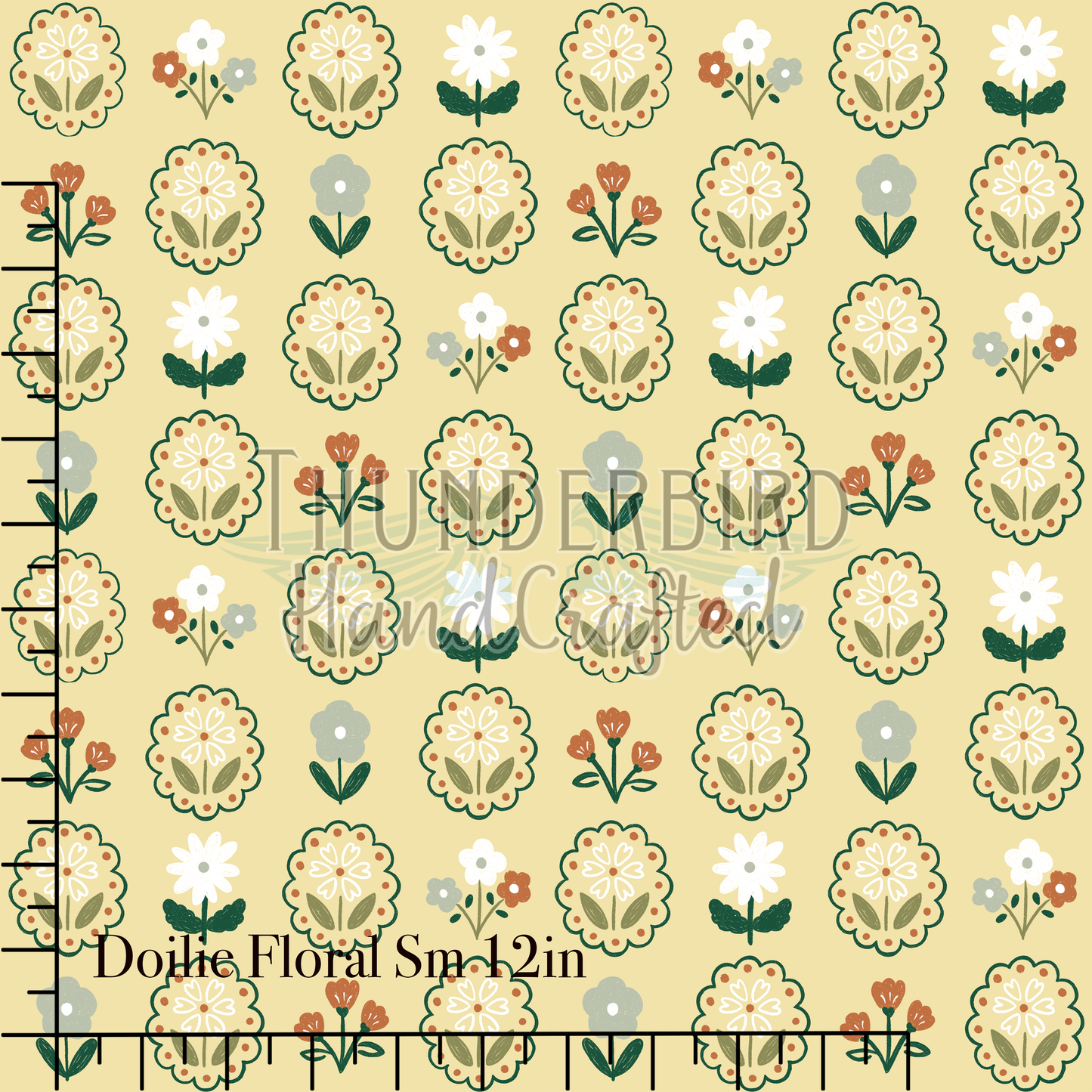 Doilie Floral Sm 12in - PREORDER