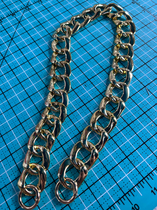 Gold Acrylic 24" Bag Strap with Ring Clips