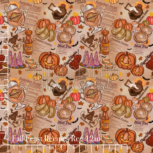 Fall Feast Recipes Reg 12in.- PREORDER