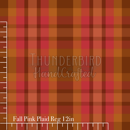 PREORDER - Fall Pink Plaid Reg 12in