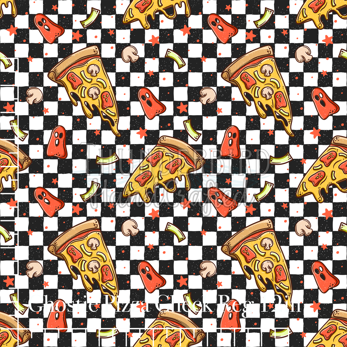 Ghostie Pizza Check Reg 12in (RETAIL)