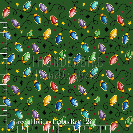 PREORDER - Green Holiday Lights Reg 12in