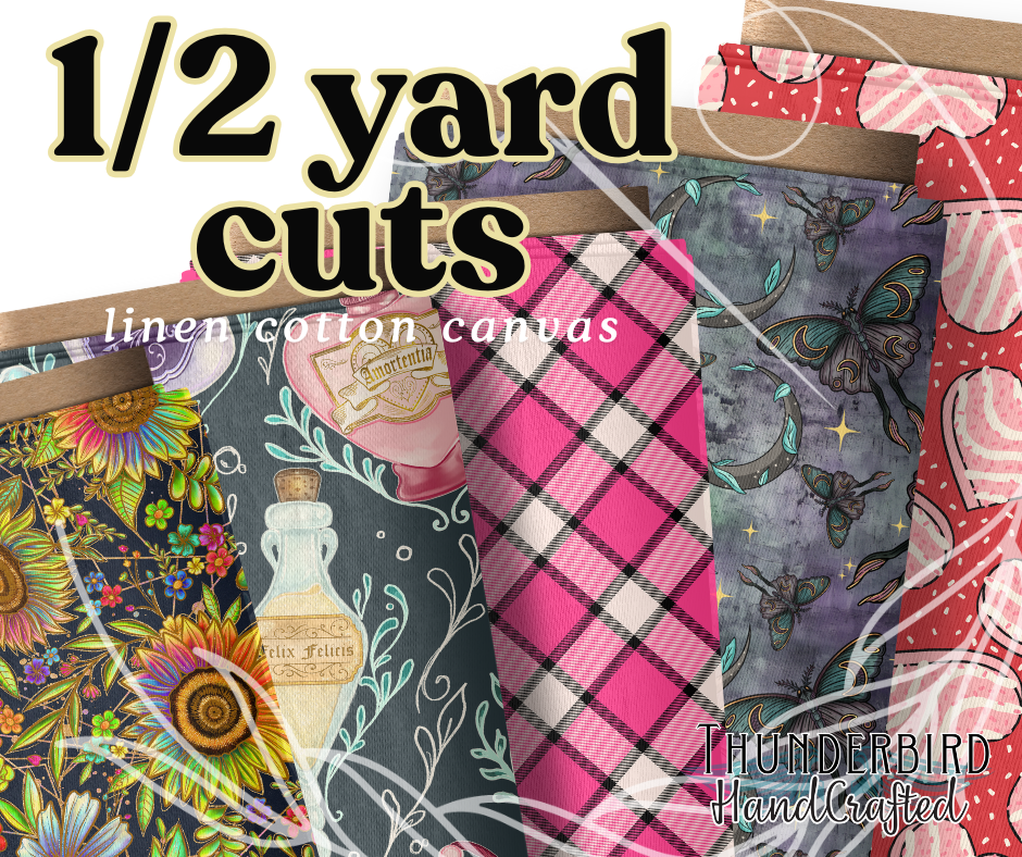 Half Yard Linen Cotton Canvas Prints