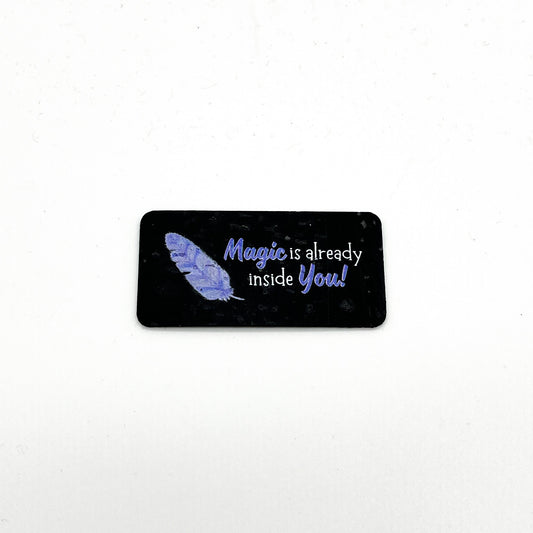 "Magic is Already Inside You" Feather - Cork Tag from The Heartwood & Hide Co