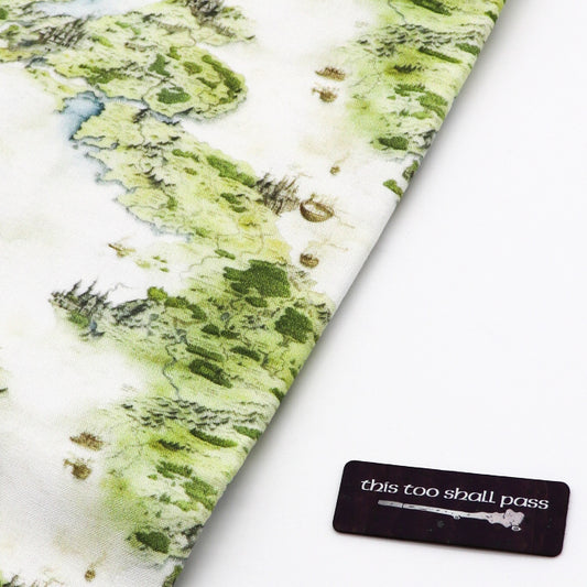 Hobbits Map (SM Scale) on Kona Cotton w/ Staff Tag - Hobbits Journey Series