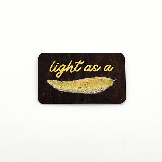 "Light as a Feather" Feather - Cork Tag from The Heartwood & Hide Co