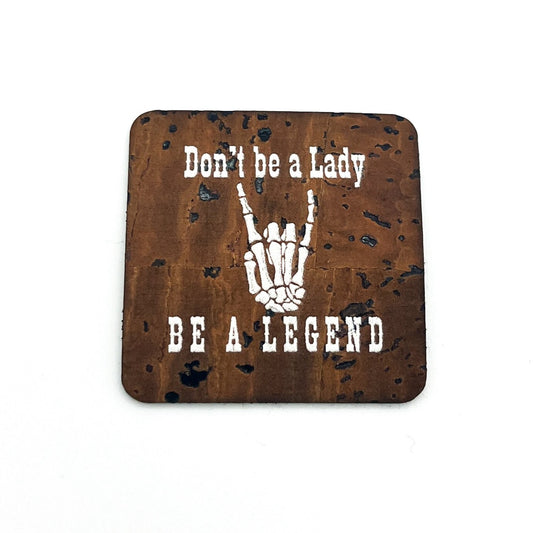 "Don't Be a Lady" Cork Tag - Pack of 3