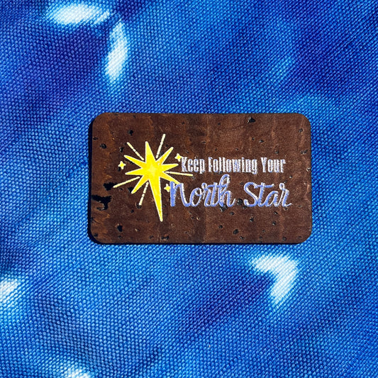 "Keep Following Your North Star" Cork Tag from The Heartwood & Hide Co