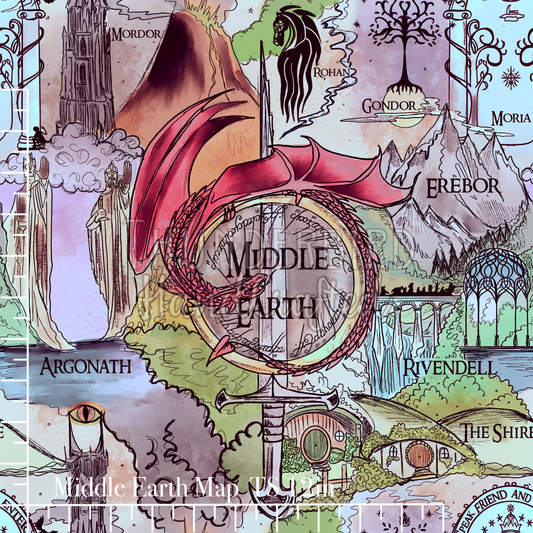 Middle Earth Map Reg 12in