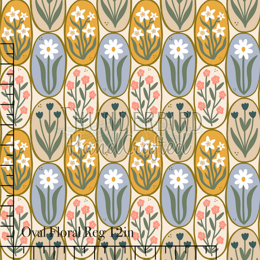 Oval Floral Reg 12in - PREORDER