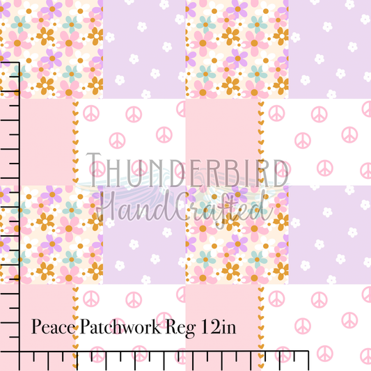 Peace Patchwork Reg 12in - PREORDER