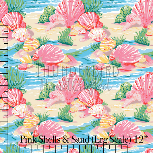 Pink Shells & Sand (Large Scale)
