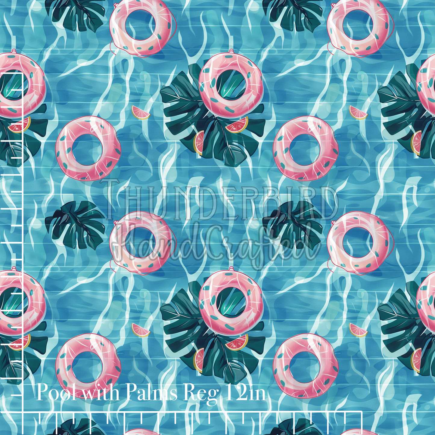 Pool with Palms Reg 12in