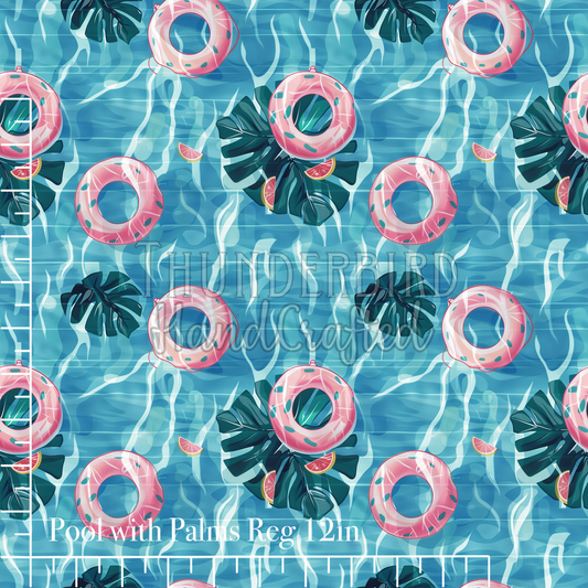Pool with Palms Reg 12in