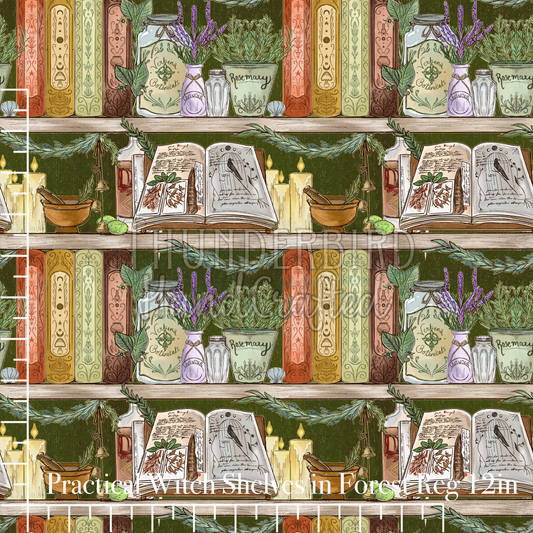 Practical Witches Shelf in Forest Reg 12in - PREORDER