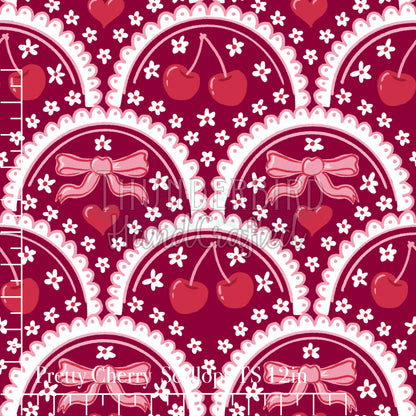 Pretty Cherry Scallops TS 12in