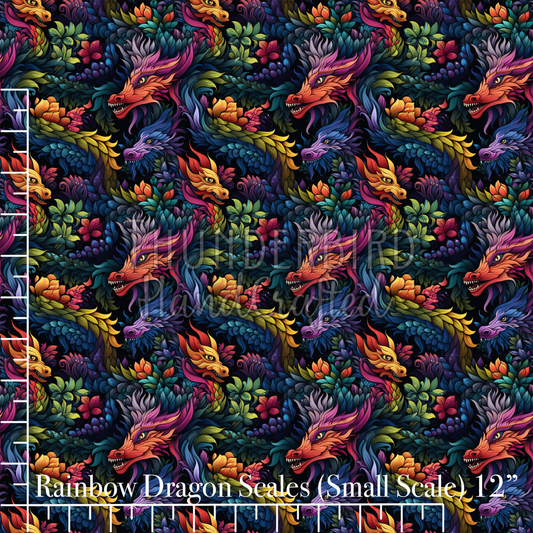 Rainbow Dragon Scales (Small Scale 12")