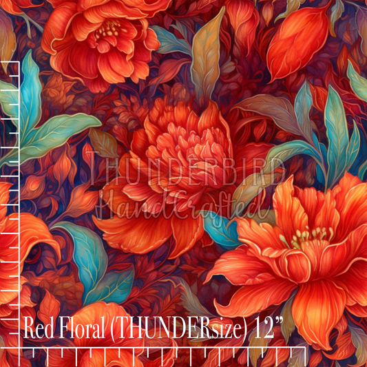 Rainbow Floral Red