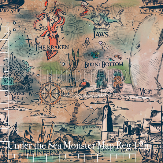 Under the Sea Monster Map Reg 12in - PREORDER