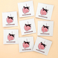 Minki Kim Gingham Strawberry Handmade Woven Label