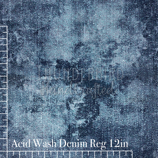 Acid Washed Denim Reg 12in - PREORDER