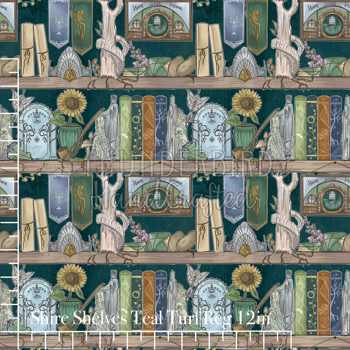 Shire Shelves in Teal Turf Reg 12in - PREORDER