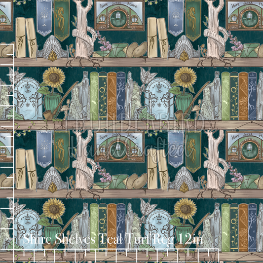 Shire Shelves in Teal Turf Reg 12in - PREORDER