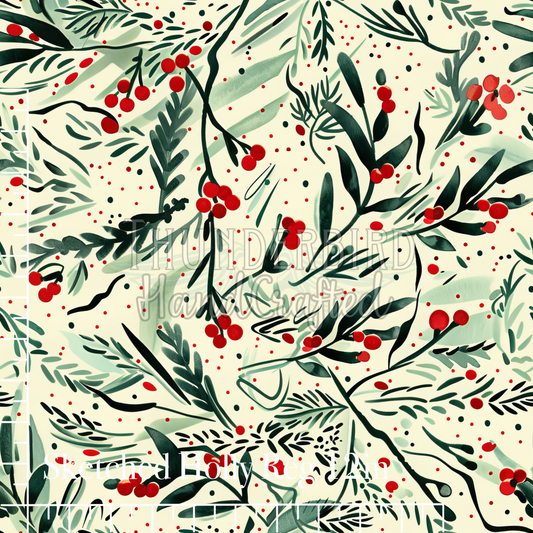 Sketched Holly Reg 12in