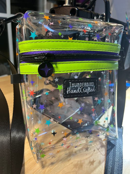 Colorful Stars Clear Crossbody