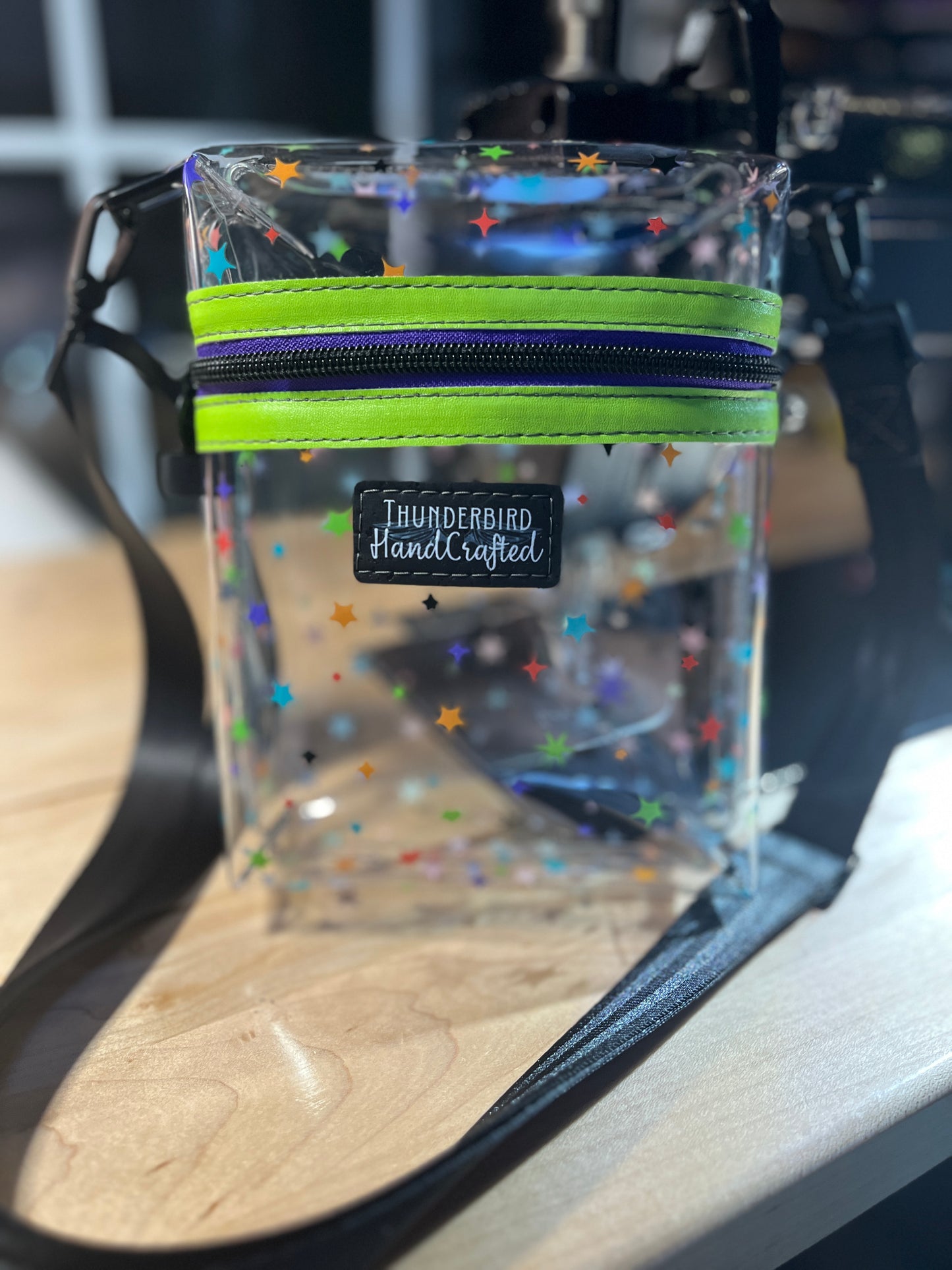 Colorful Stars Clear Crossbody